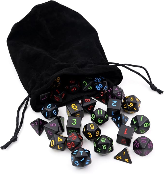 5 Sets New Black Polyhedral Dice - Image 3