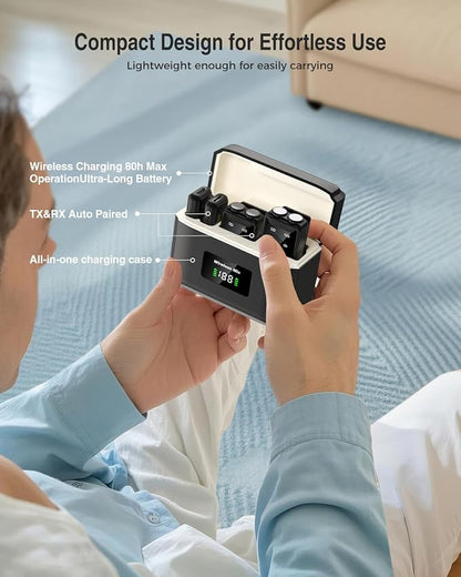 PQRQP Wireless Microphone for iPhone, Dual Microphones 20 H Battery Life - Image 8
