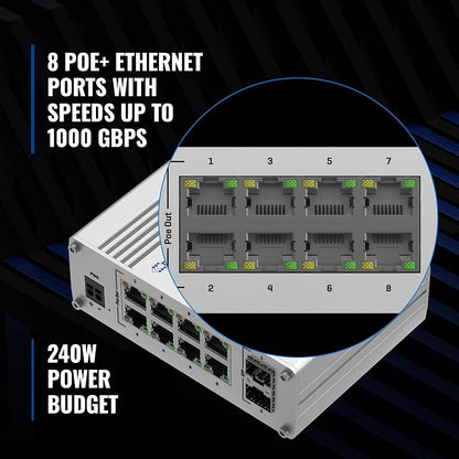 Teltonika TSW200 Industrial PoE+ Unmanaged Ethernet Switch - Image 4