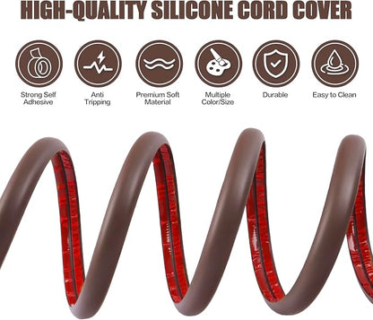 Floor Cord Cover Self Adhesive Cord Hider, 3.3FT Cable Management, Extension - Image 3