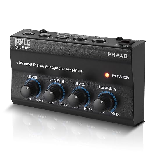 Pyle 4-Channel Portable Stereo Headphone Amplifier by PyleUSA