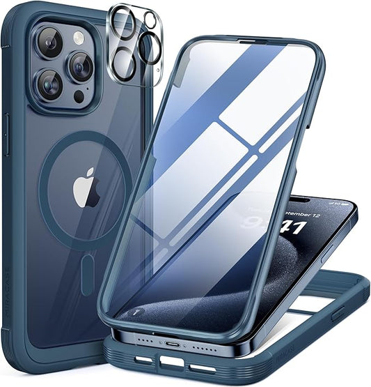 Miracase Magnetic for iPhone 15 Pro Max Case 6.7'' Full-Body Drop Proof Bumper by Miracase