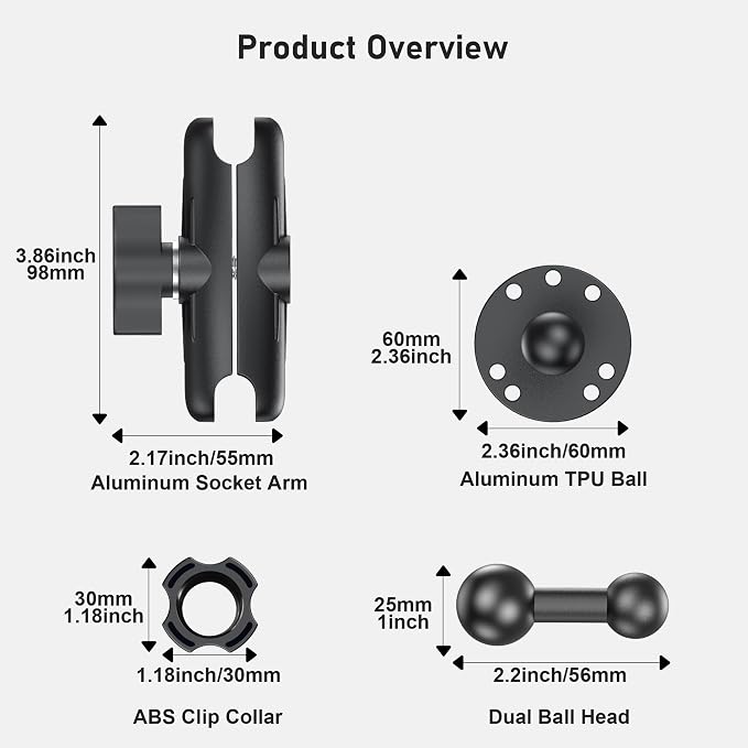 Industrial Tablet Mount for Truck&Vehicle, Heavy Duty Drill Base iPad Mount - Image 7