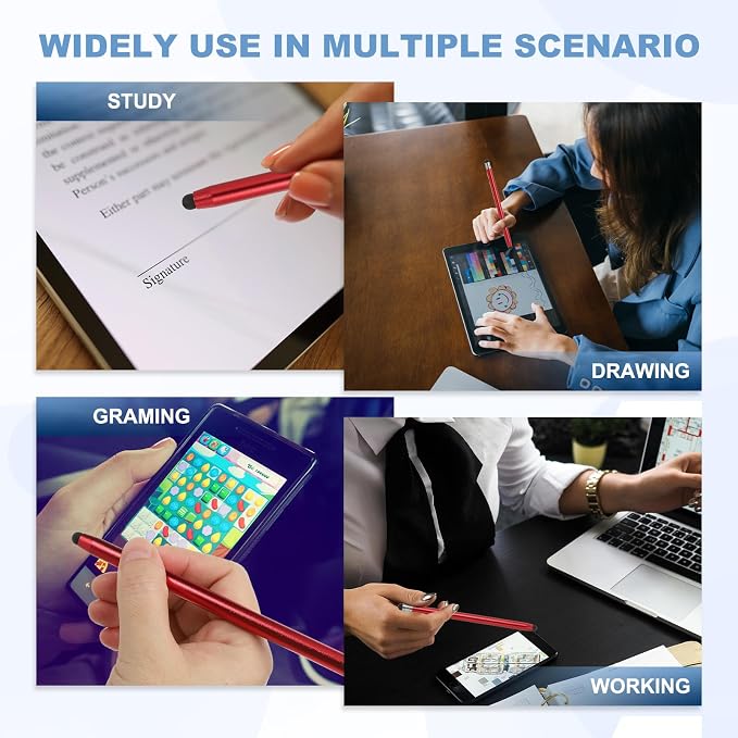 PATIKIL 5 Pcs Stylus Pens for Touch Screen, 2 in 1 High Sensitivity Universal - Image 7