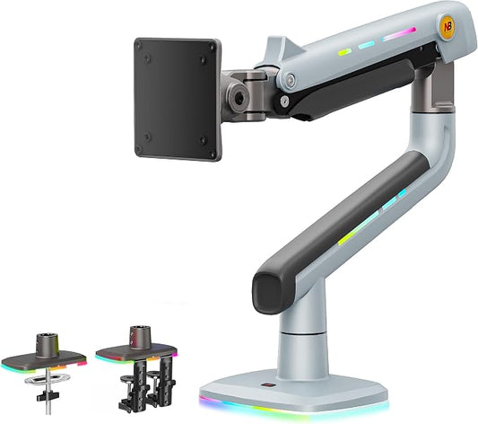 Gaming Monitor Arm for Flat/Ultrawide/Curved Monitors 32 to 60 inch, Heavy Duty by NBERGONOMIC