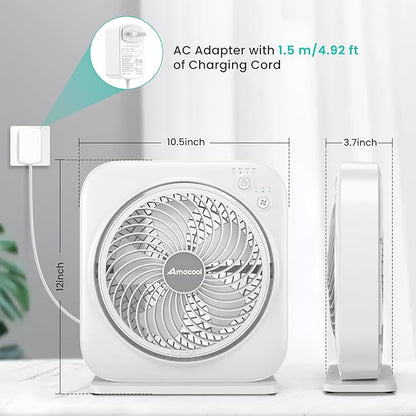 AMACOOL Table Fan, 12 inch Box Fan - Image 7