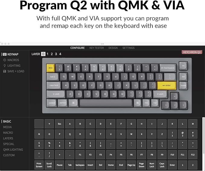 Keychron Q2 Wired Custom Mechanical Keyboard, QMK/VIA Programmable Macro - Image 5