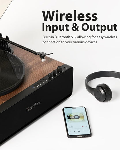 Vinyl Record Player, High Fidelity Belt Drive Turntable - Image 3