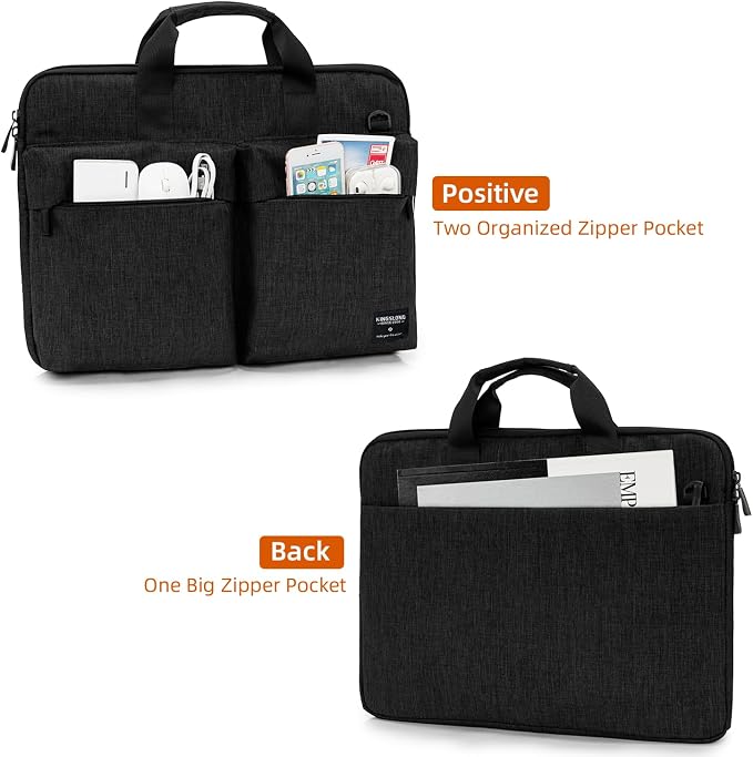 KINGSLONG 15.6 inch Laptop Shoulder Bag, Slim Shockproof Computer Sleeve - Image 6