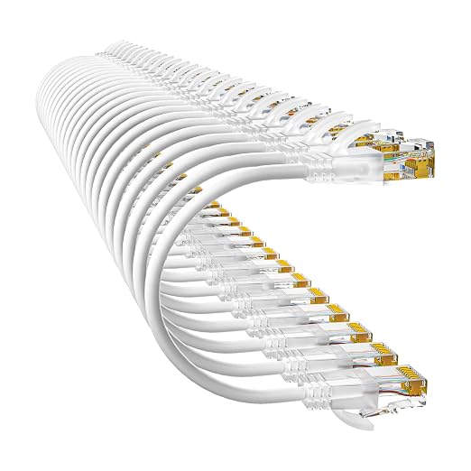 Cat6a Patch Cables 0.5ft Slim, Cat6 Ethernet Patch Cable Pure Copper, Flexible by 10Gsupxsel