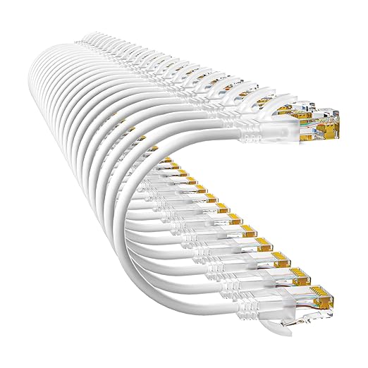 Cat6a Patch Cables 3ft Slim, Cat6 Ethernet Patch Cable Pure Copper, Flexible by 10Gsupxsel