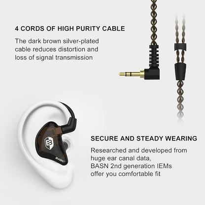 BASN in Ear Monitor Headphones for Musicians, Bsinger 2nd Generation Sound - Image 6