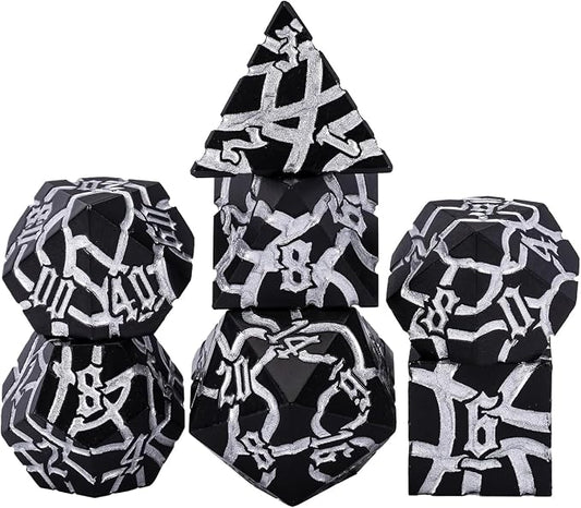 D&D Stripe Dice Set, Crack Polyhedral Dice by Maywin
