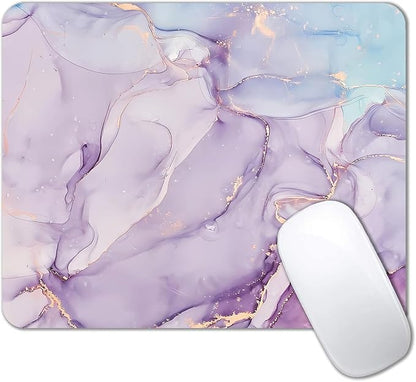IMAYONDIA Pink Blue Marble Mouse Pad, Modern Fluid Art Mousepad Design by IMAYONDIA