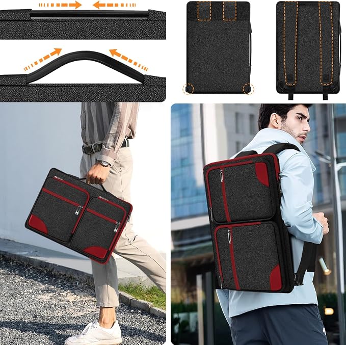 ZINZ Laptop Case 15 15.6 16 inches Sleeve Slim Briefcase Spill-Resistant Handbag - Image 5