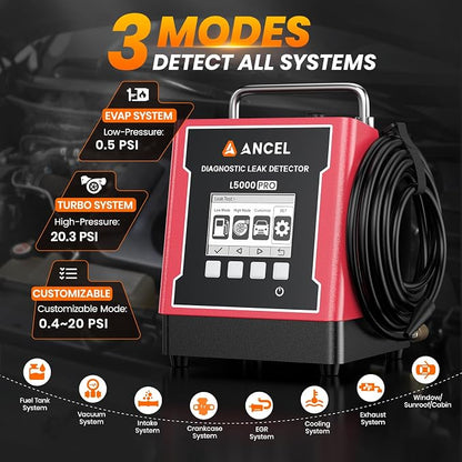 ANCEL L5000 PRO EVAP Turbo Smoke Machine Automotive Leak Detector – Smoke - Image 2