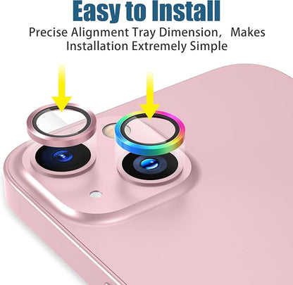 AGVEE 3+3 6 Pack for iPhone 15 6.1" / 15 Plus 6.7" Camera Lens Cover Protector - Image 3