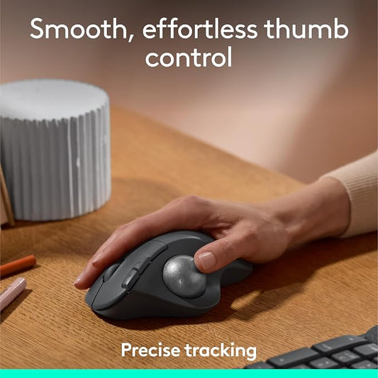 Logitech Ergo M575S Wireless Trackball Mouse, Wireless Ergonomic Mouse - Image 2