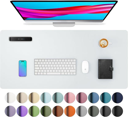Aothia Leather Desk Pad Protector, Large Mouse Pad, Office Mat, Non-Slip PU by Aothia