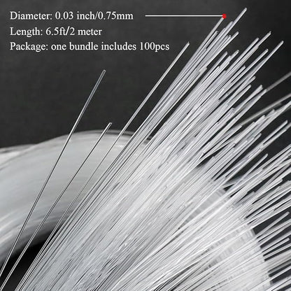 AKEPO PMMA END Glow Fiber Optic Light Cable 100pcs Ф0.03in 6.5ft/2m - Image 4