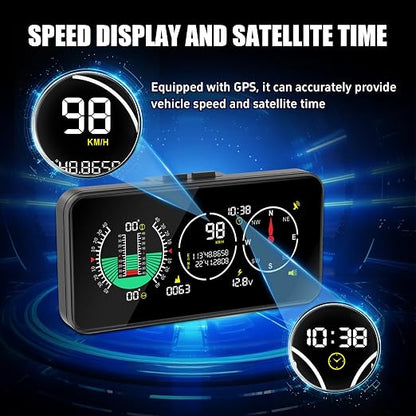 X60 Car Inclinometer for Off-Road, GPS Speedometer MPH KMH - Image 2
