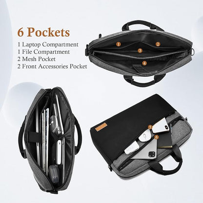 15 15.6 16 17 17.3 inch Laptop Computer PC Shoulder Bag Carrying Case, - Image 4