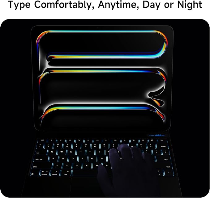nimin Keyboard Case for iPad Pro 13 inch 2024, Magnetic Attach, 7-Color - Image 9