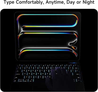 nimin Keyboard Case for iPad Pro 13 inch 2024, Magnetic Attach, 7-Color - Image 9