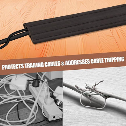 Floor Cord Cover Self Adhesive Cord Hider, 20FT Cable Management, Extension - Image 6