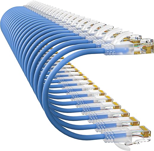 Cat6a Patch Cables 2ft Slim, Cat6 Ethernet Patch Cable Pure Copper, Flexible by 10Gsupxsel