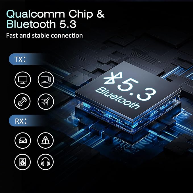 Bluetooth Transmitter Receiver, 2-in1 Wireless Adapter - Image 6