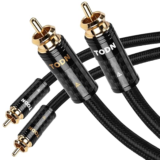 TODN Hi End RCA Cables Audiophile RCA to RCA Stereo HiFi Audio Cable by TODNAudio