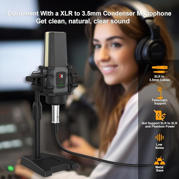 RHM Podcast Equipment Bundle, All-in-One Audio Interface DJ Mixer - Image 2