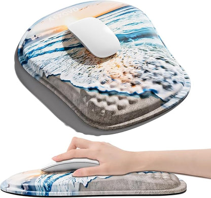 Mouse Pad with Wrist Rest, Ergonomic Mousepads with Wrist Support, Soft Lycra by Unknown