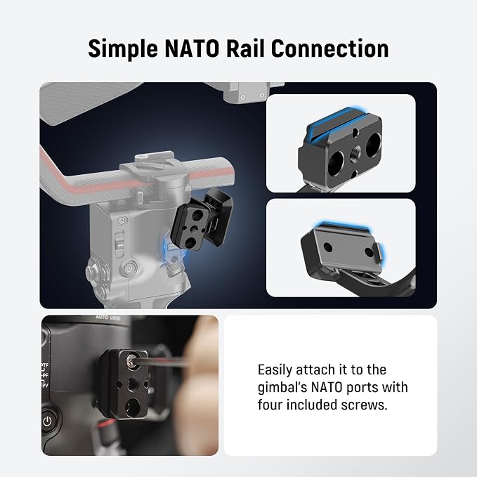 NEEWER Mount Adapter for RS3 & RS4, Arca Type Quick Release Plate - Image 3