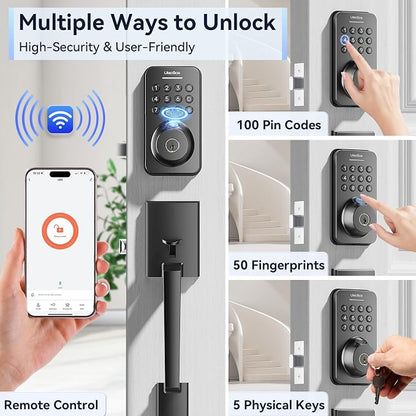 Ulecoce Fingerprint Keypad Deadbolt - Image 2