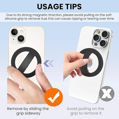 Magnetic Silicone Ring Grip Phone Holder, Loop Grip Phone Holder, Magnetic - Image 6