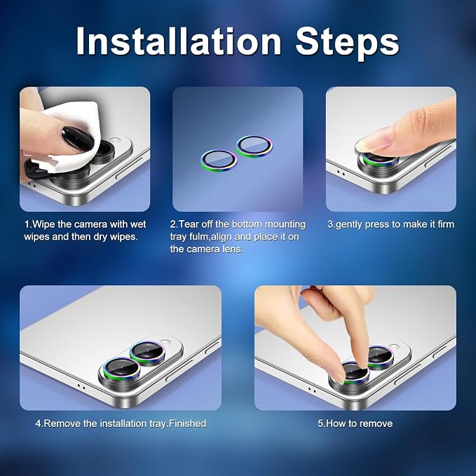 for Samsung Galaxy S25 Edge Camera Lens Protector, Individual Metal Ring - Image 8