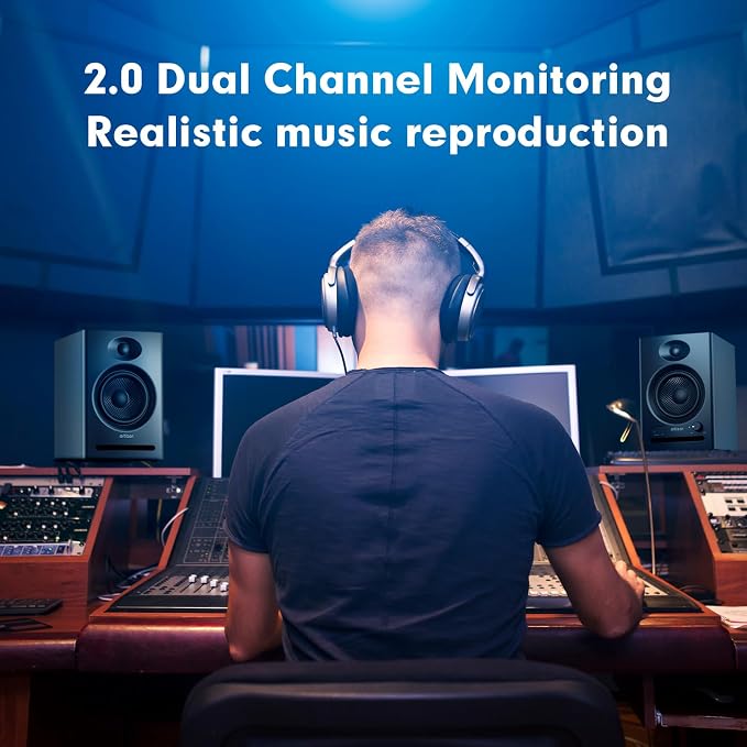 Ortizan C7 Dual-Mode 2.0 Studio Monitors, Active Monitor Speakers - Image 6