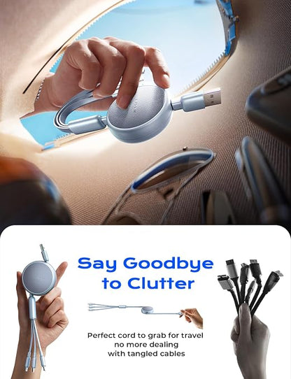 LISEN Multi Charging Cable 3 in 1 iPhone 16 Charger Cord, Retractable Car - Image 5