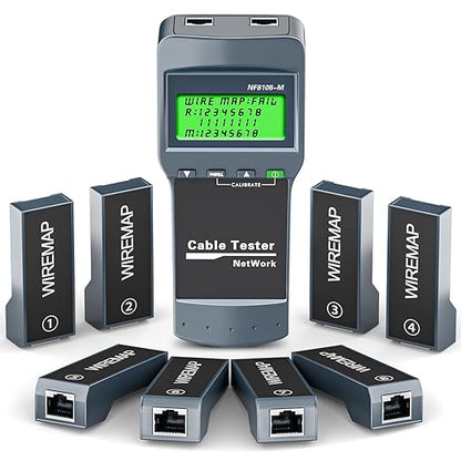 RJ45 Network Cable Tester, VXSCAN 8 Remote Units Network LAN Length Ethernet by VXSCAN
