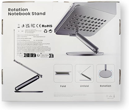 LULULOOK Laptop Stand for Desk 2025, 360 Rotating Adjustable Laptop Riser - Image 8
