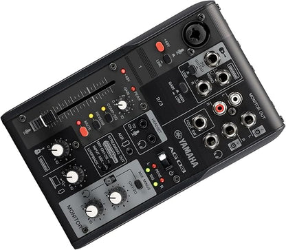 Yamaha AG03MK2 Black 6-Channel Live Streaming Loopback Mixer/USB Interface - Image 5