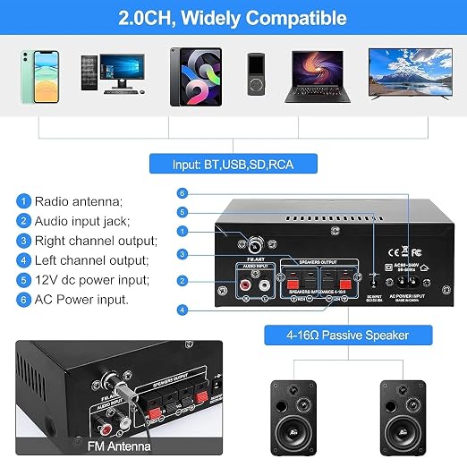AK45 Pro Stereo Amplifier Home Audio, Stereo Receivers - Image 3