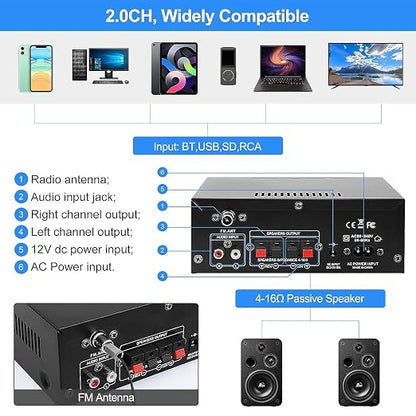 AK45 Pro Stereo Amplifier Home Audio, Stereo Receivers - Image 3