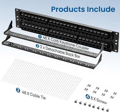 CableGeeker Cat6 Patch Panel 48 Port - Image 7