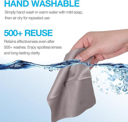 SmoTecQ 12 Pack Microfiber Lens Cleaning Cloths – Ultra-Soft, Scratch-Free - Image 4
