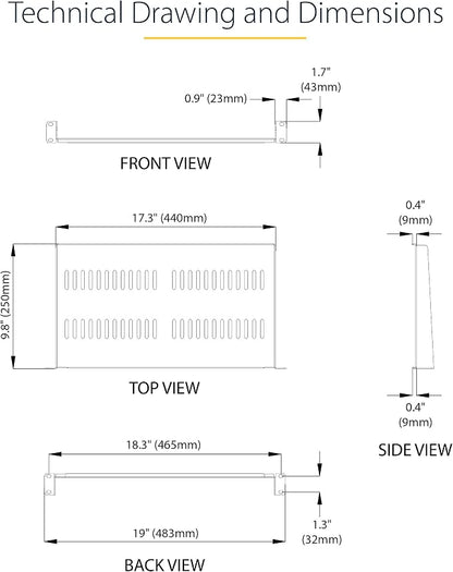 StarTech.com 1U Server Rack Shelf - Image 7