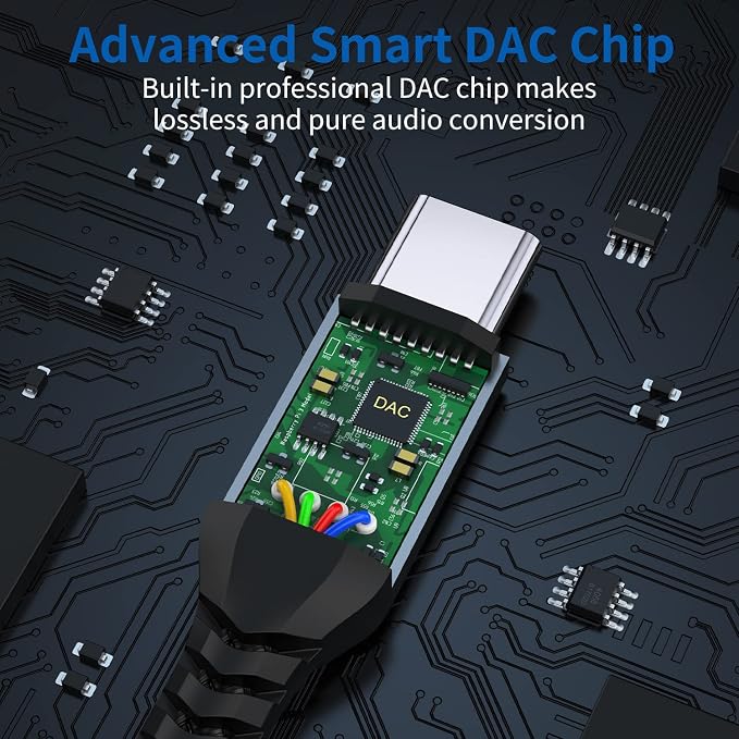 USB Type C to 3.5mm Female Headphone Jack Adapter, USB C to Aux Audio Dongle - Image 5