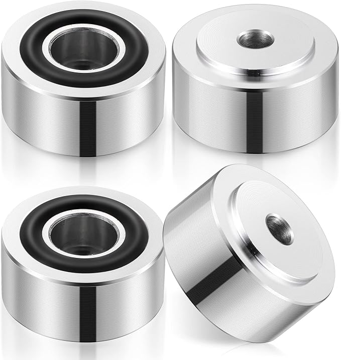 Facmogu 4PCS Silver Aluminum Alloy Speaker Isolation Feet, Turntable Isolation by Facmogu